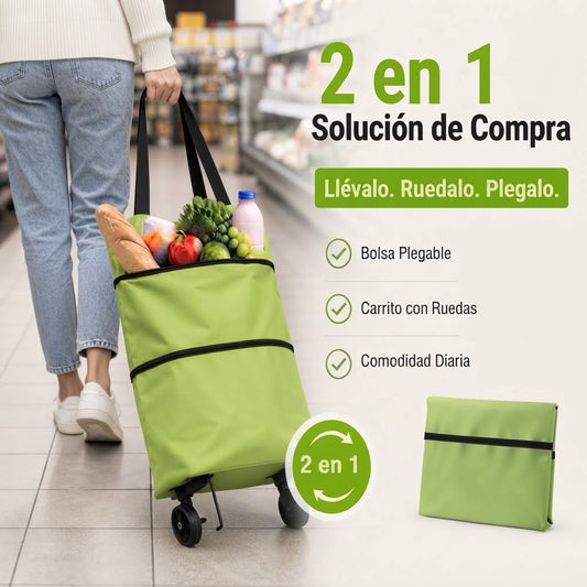 FlexiBag™ - Bolsa de Compra Plegable con Ruedas